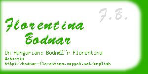 florentina bodnar business card